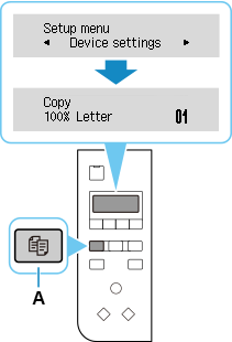 figure: Press the COPY button